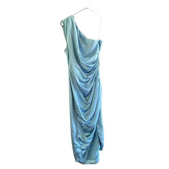 Elliatt Women's Blue Cassini One Shoulder Ruched Sleeveless Midi Dress Size S - Picture 4 of 7